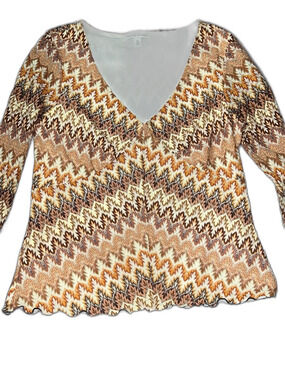 Y2K Banana Republic Fall Festival Boho Fairy V-Neck Top
